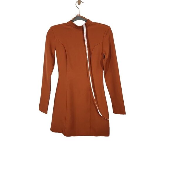Missguided High Neck Cut Out Back‎ Dress in Rust - Size US 0 - Picture 1 of 7